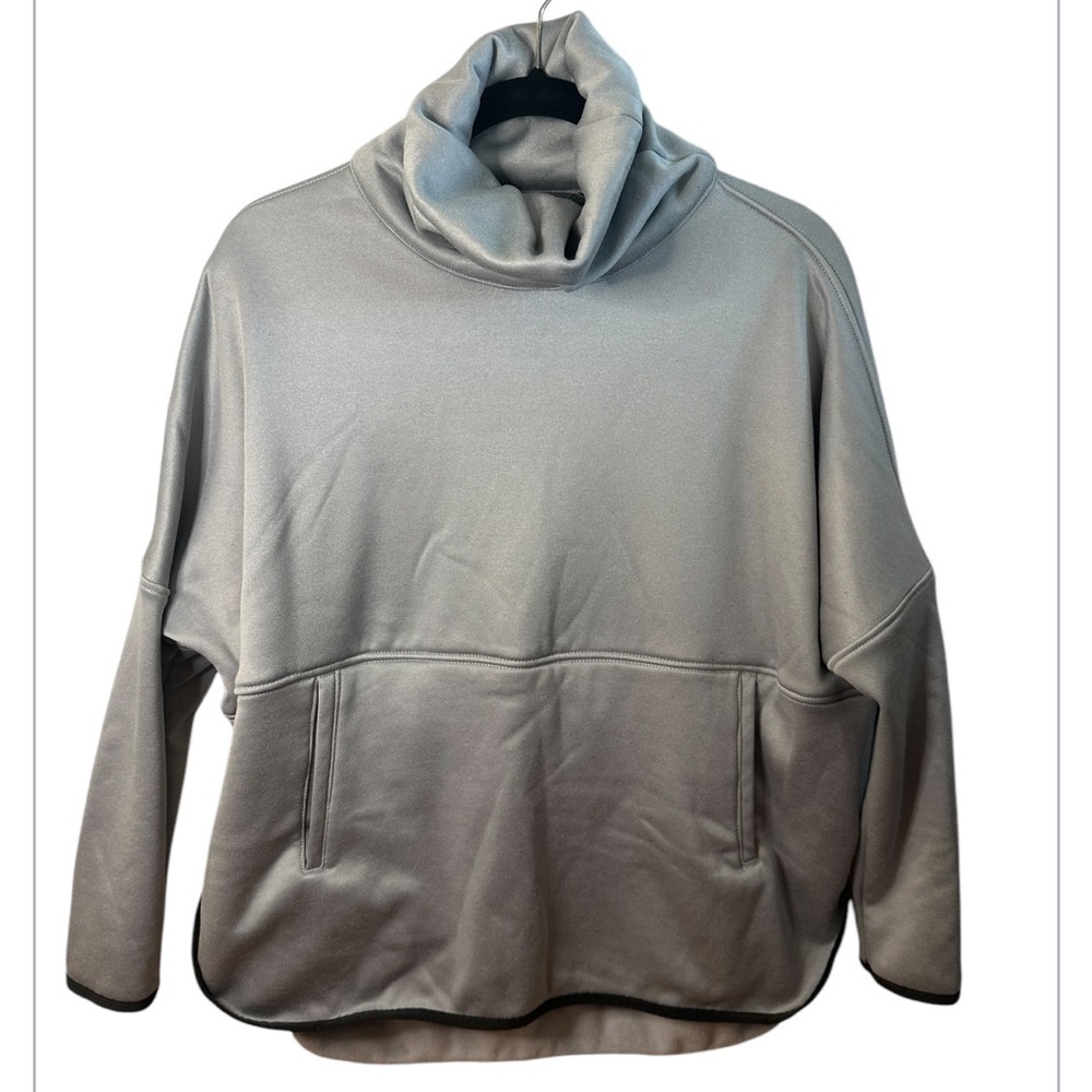 North Face silver grey turtleneck over size sweater Small